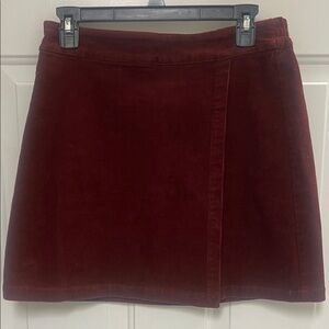 Women’s Elegant Burgundy Corduroy Skirt